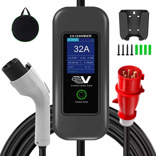 2-EVMOTIONS Delta Wi-Fi EVSE Type2 (3x16A) Cavo di Ricarica per Auto Elettriche
