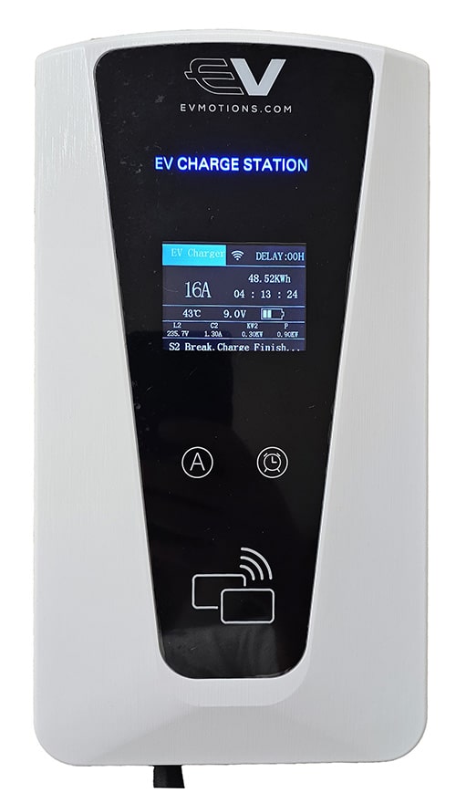 1-EVMOTIONS Delta Smart Wallbox Type2 7.4kw Wi-Fi Cavo di Ricarica per Auto Elettriche